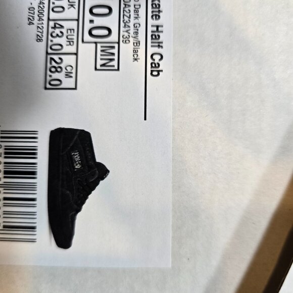 Vans "Skate Half Cab Web" Sneakers BLACK Skate Shoes MENS 10 NEW VN0A2Z34Y39 - Picture 11 of 16